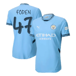 FODEN #47 Camisola de Futebol Autêntica do Manchester City 2024/25 - UCL