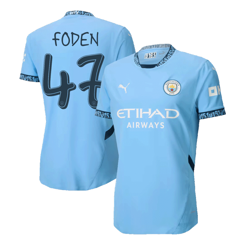 FODEN #47 Camisola de Futebol Autêntica do Manchester City 2024/25 - UCL