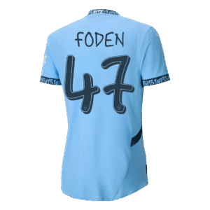 FODEN #47 Camisola de Futebol Autêntica do Manchester City 2024/25 - UCL