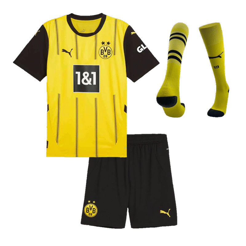 Camisolas de futebol para crianças Borussia Dortmund Home Kit completo 2024/25