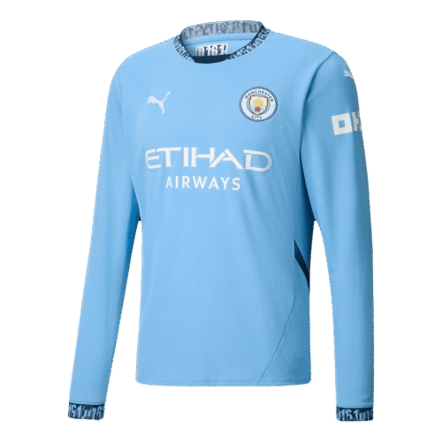 Manchester City Home Long Sleeve Soccer Jersey 2024/25