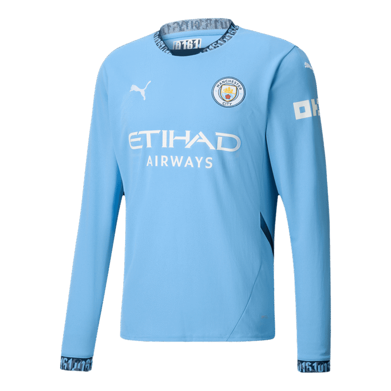 Manchester City Home Long Sleeve Soccer Jersey 2024/25