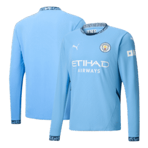 Manchester City Home Long Sleeve Soccer Jersey 2024/25
