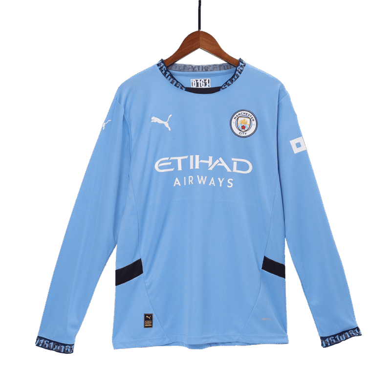 Manchester City Home Long Sleeve Soccer Jersey 2024/25