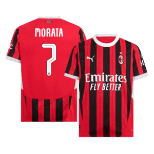 MORATA #7 AC Milan Home Soccer Jersey 2024/25 - UCL
