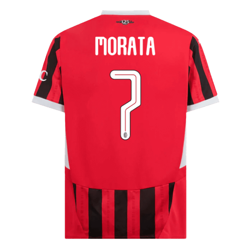 MORATA #7 AC Milan Home Soccer Jersey 2024/25 - UCL