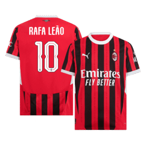 RAFA LEÃO #10 AC Milan Home Soccer Jersey 2024/25 - UCL