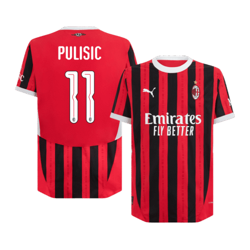 PULISIC #11 AC Milan Home Authentic Soccer Jersey 2024/25 - UCL