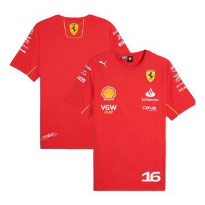 578288_3 Charles Leclerc #16 Ferrari F1 Racing Team Shirt 2024
