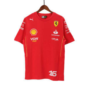 578288_5 Charles Leclerc #16 Ferrari F1 Racing Team Shirt 2024