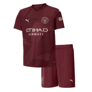 Manchester City Third Away Kids Soccer Jerseys Kit 2024/25