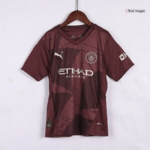 Manchester City Third Away Kids Soccer Jerseys Kit 2024/25