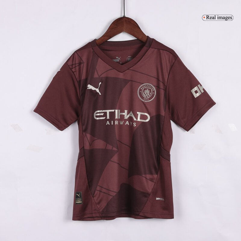 Manchester City Third Away Kids Soccer Jerseys Kit 2024/25