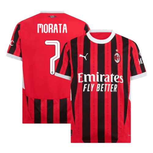 MORATA #7 AC Milan Home Soccer Jersey 2024/25