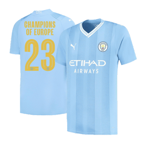 CHAMPIONS OF EUROPE #23 Manchester City Home Jersey 2023/24