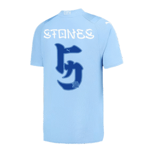 STONES #5 Manchester City Japanese Tour Printing Home Jersey 2023/24