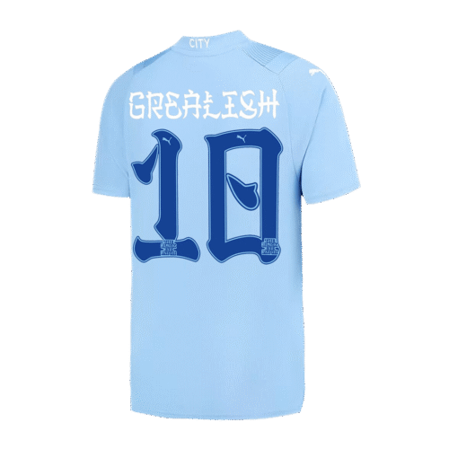GREALISH #10 Manchester City Japanese Tour Printing Home Jersey 2023/24