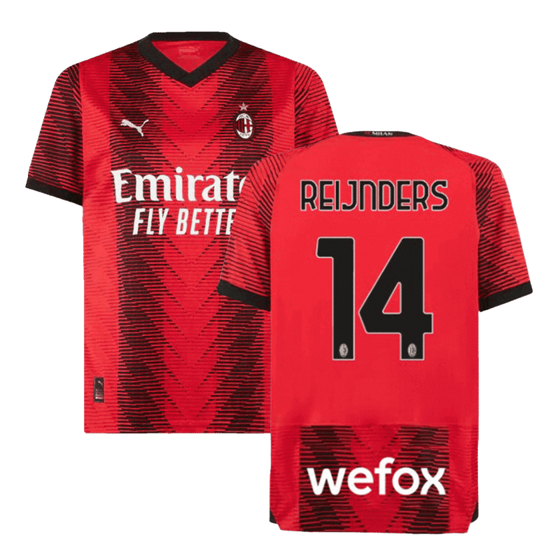 REIJNDERS #14 AC Milan Home Soccer Jersey 2023/24