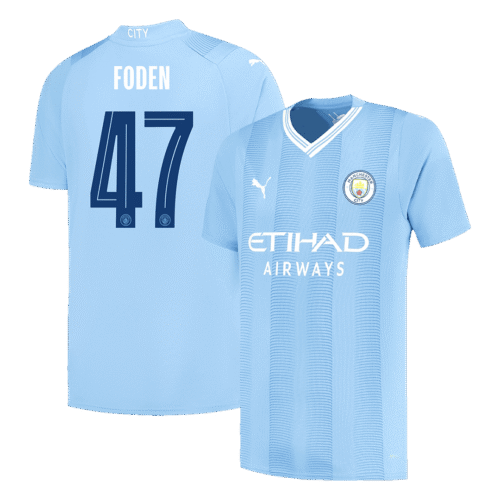 FODEN #47 Manchester City Home Soccer Jersey 2023/24 - UCL