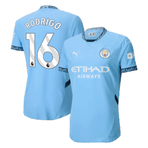 RODRIGO #16 Manchester City Home Authentic Soccer Jersey 2024/25