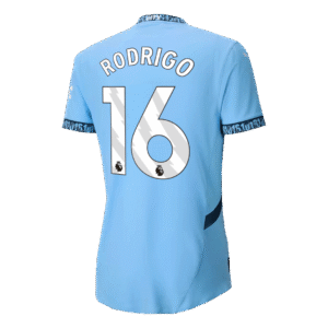 RODRIGO #16 Manchester City Home Authentic Soccer Jersey 2024/25