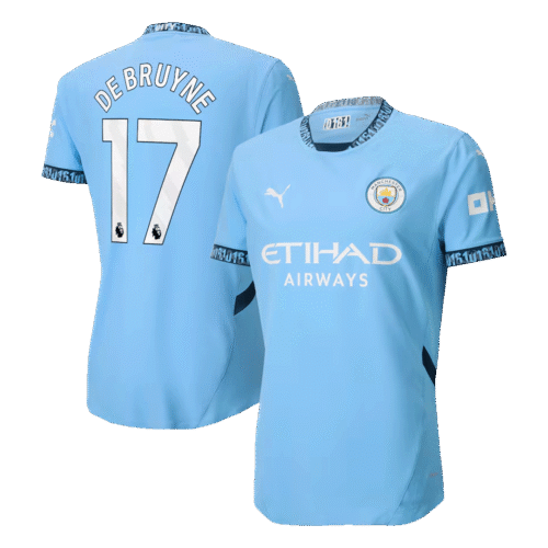 DE BRUYNE #17 Manchester City Home Authentic Soccer Jersey 2024/25
