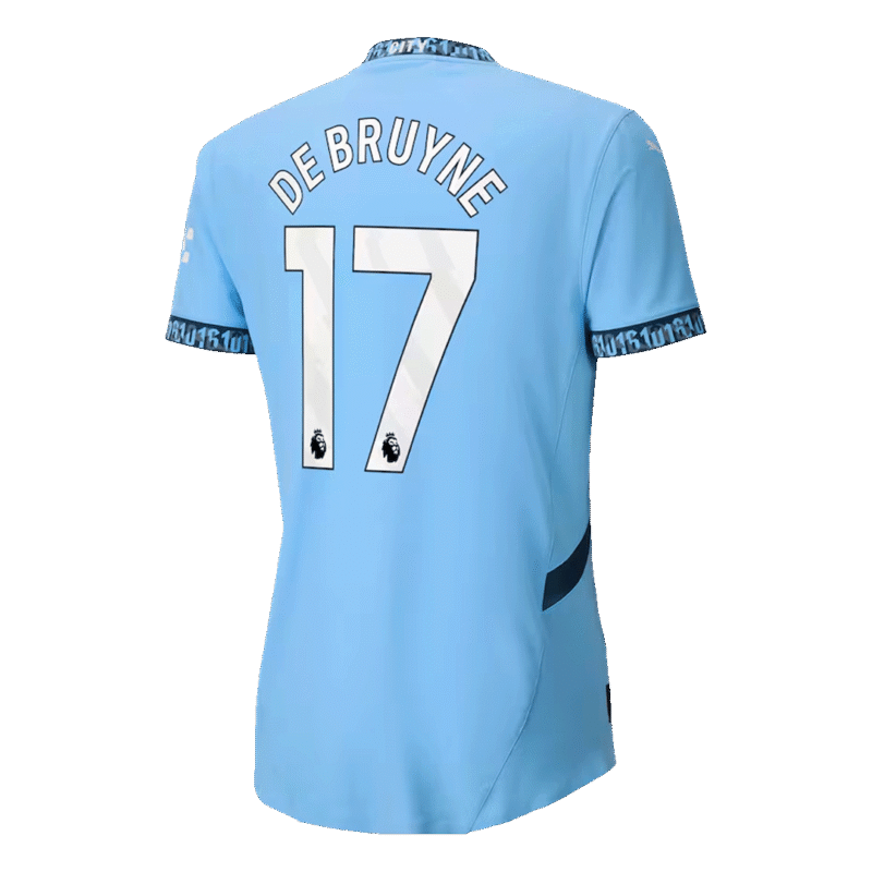 DE BRUYNE #17 Manchester City Home Authentic Soccer Jersey 2024/25