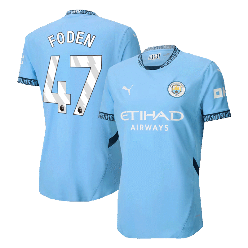 FODEN #47 Camisola de Futebol Autêntica do Manchester City 2024/25