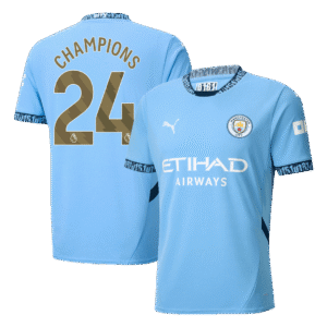 CHAMPIONS #24 Manchester City Home Soccer Jersey 2024/25