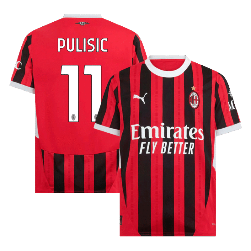 PULISIC #11 AC Milan Home Soccer Jersey 2024/25