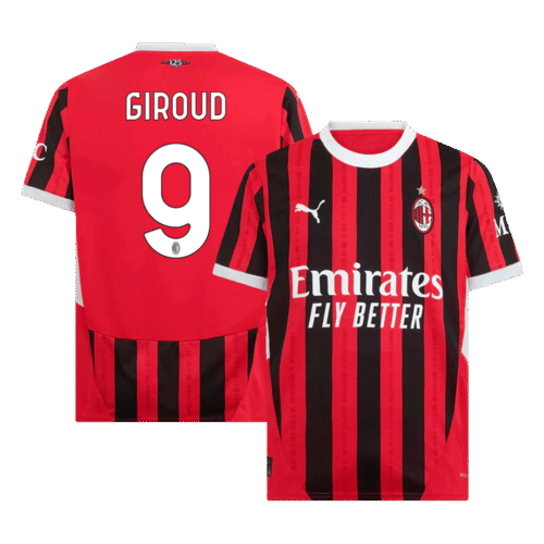GIROUD #9 AC Milan Home Soccer Jersey 2024/25