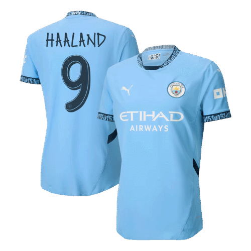 HAALAND #9 Camisola de Futebol Autêntica do Manchester City 2024/25 - UCL
