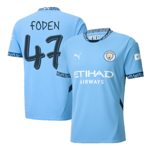 FODEN #47 Manchester City Home Soccer Jersey 2024/25 - UCL