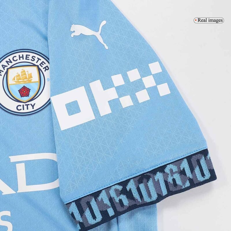 DE BRUYNE #17 Manchester City Home Authentic Soccer Jersey 2024/25 - UCL