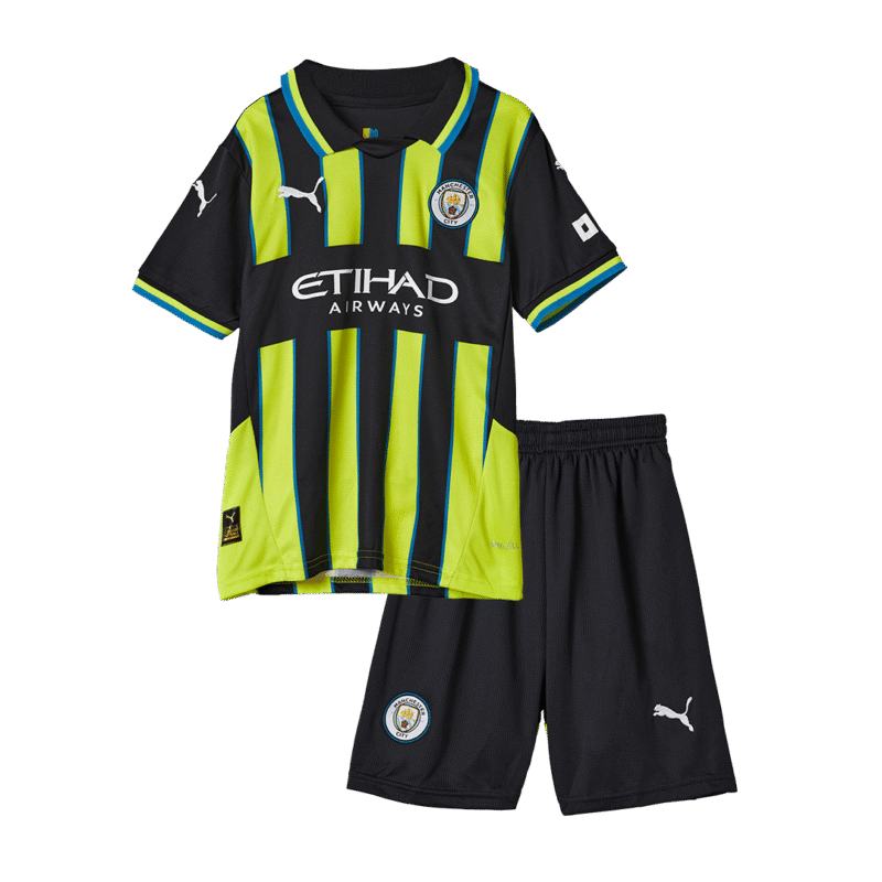 Manchester City Away Kids Soccer Jerseys Kit 2024/25