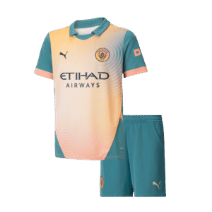 Manchester City Fourth Away Kids Soccer Jerseys Kit 2024/25- Definitely City (UCL)