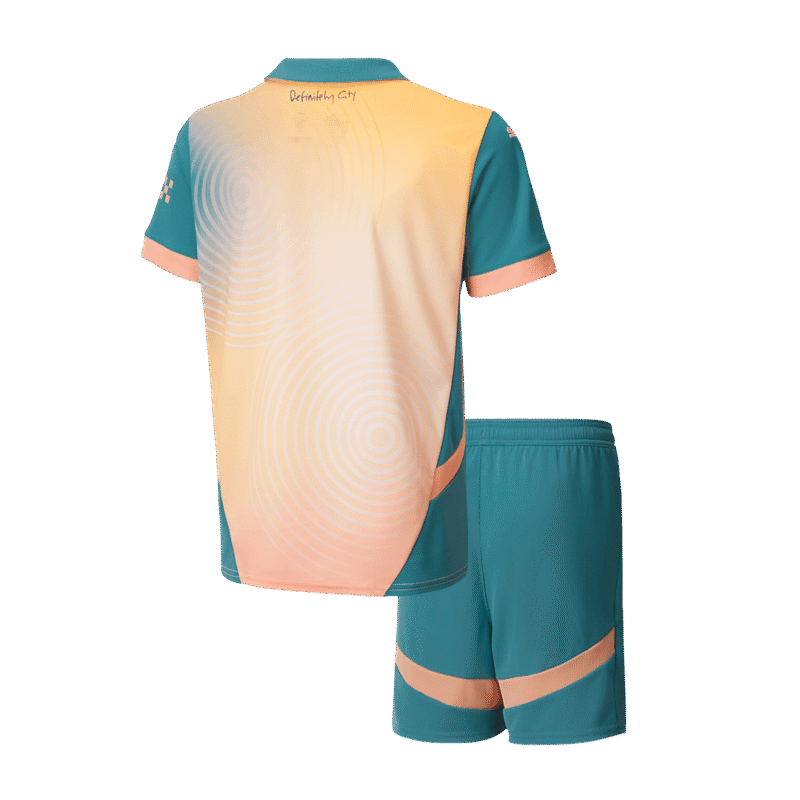 Manchester City Fourth Away Kids Soccer Jerseys Kit 2024/25- Definitely City (UCL)
