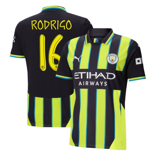 RODRIGO #16 Manchester City Away Soccer Jersey 2024/25 - UCL
