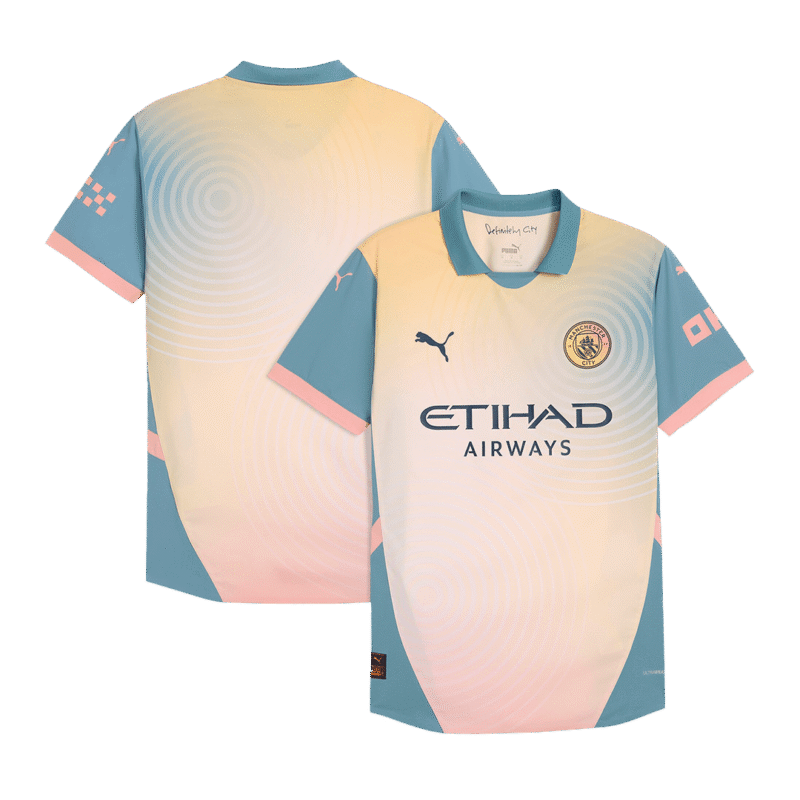 Manchester City Fourth Away Authentic Soccer Jersey 2024/25- Definitely City (UCL)
