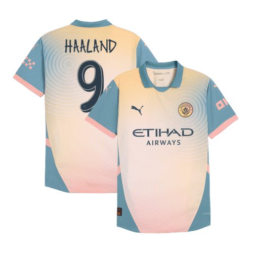 HAALAND #9 Camisola de futebol autêntica do Manchester City 2024/25- Definitivamente City (UCL)
