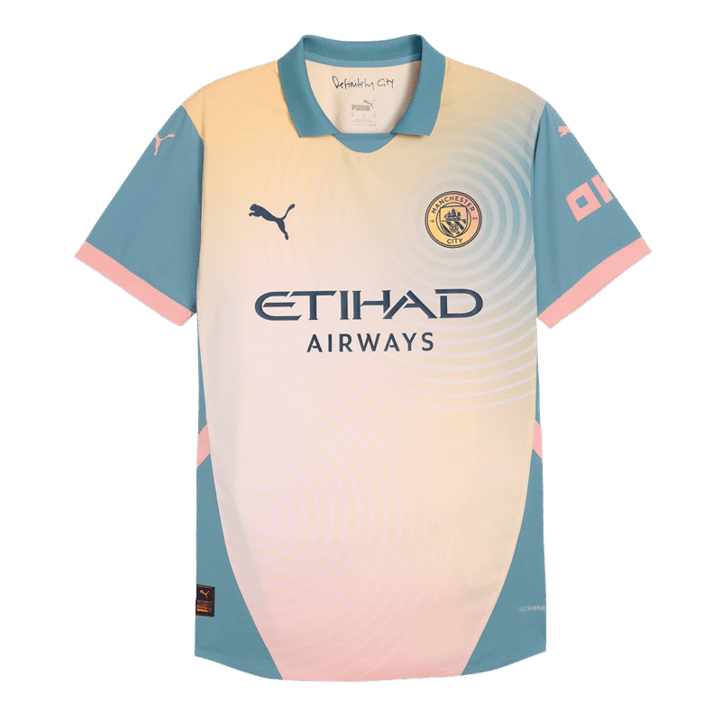 HAALAND #9 Manchester City Viertes Auswärts Authentisches Fußballtrikot 2024/25- Eindeutig City (UCL)