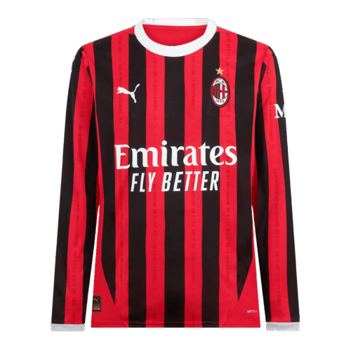 AC Milan Home Long Sleeve Soccer Jersey 2024/25
