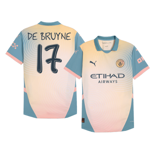 DE BRUYNE #17 Manchester City Fourth Away Authentic Soccer Jersey 2024/25 - Definitely City
