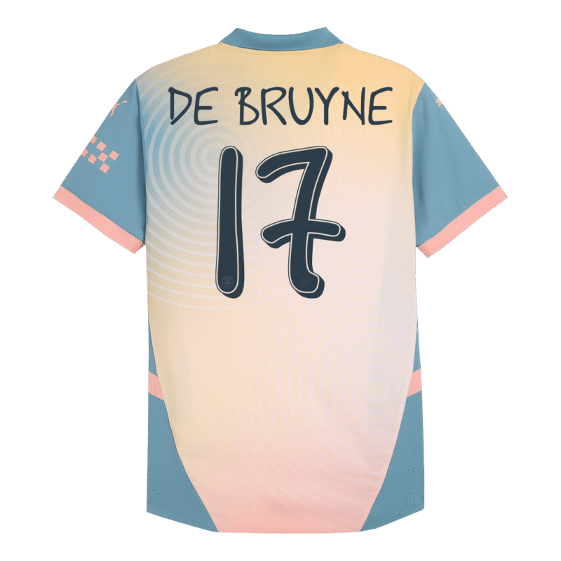 DE BRUYNE #17 Manchester City Fourth Away Authentic Soccer Jersey 2024/25 - Definitely City