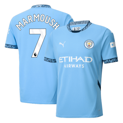 MARMOUSH #7 Manchester City Home Soccer Jersey 2024/25