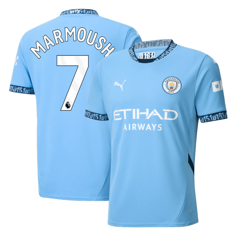 MARMOUSH #7 Manchester City Home Soccer Jersey 2024/25