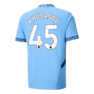 KHUSANOV #45 Manchester City Home Soccer Jersey 2024/25