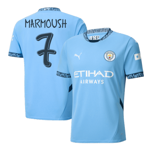 MARMOUSH #7 Manchester City Home Soccer Jersey 2024/25 - UCL