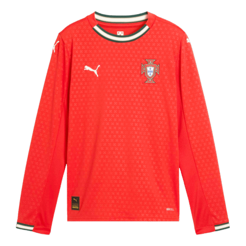 Portugal Home Long Sleeve Soccer Jersey 2025