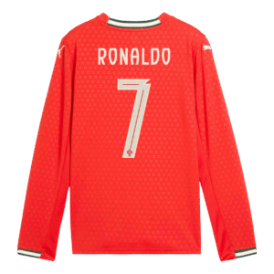 RONALDO #7 Portugal Home Langarm Fußballtrikot 2025